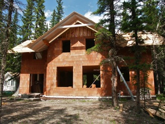 Installing hemp insulation in the roof