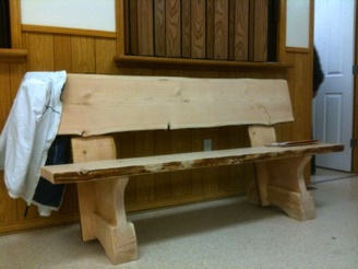 Custom Douglas fir bench Custom Douglas fir bench