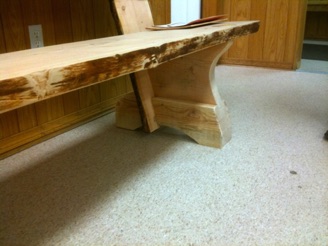 Custom Douglas fir bench Custom Douglas fir bench
