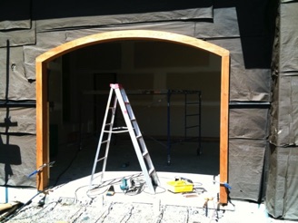 Custom garage door trim Custom garage door trim