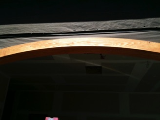 Custom garage door trim Custom garage door trim