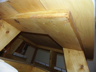 Picnic table detail Picnic table detail