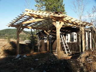 Timberframe hay shed Timberframe hay shed