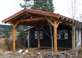 Timberframe hay shed Timberframe hay shed