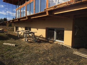 Exterior insulation under the large deck
