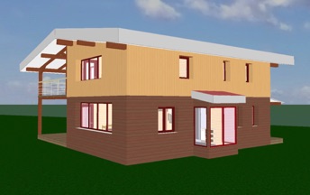 3D drawing of the house.