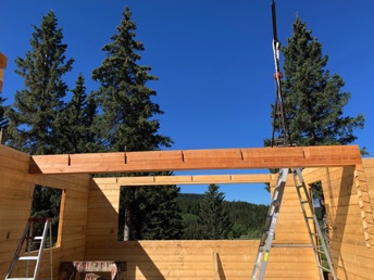 Lifting in Douglas fir beams