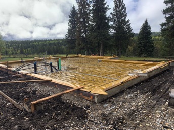 Radon barrier under concrete slab