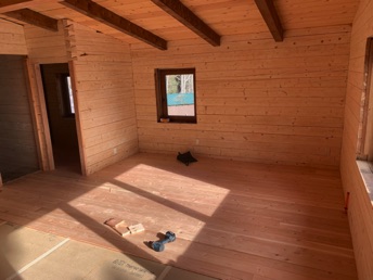Installing Douglas fir flooring in bedroom