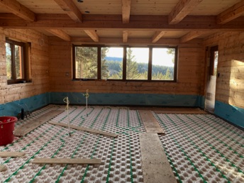 Hydronic heating - preparing to pour concrete screed