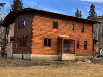 Windows installed. Solid wood frame with aluminum clad